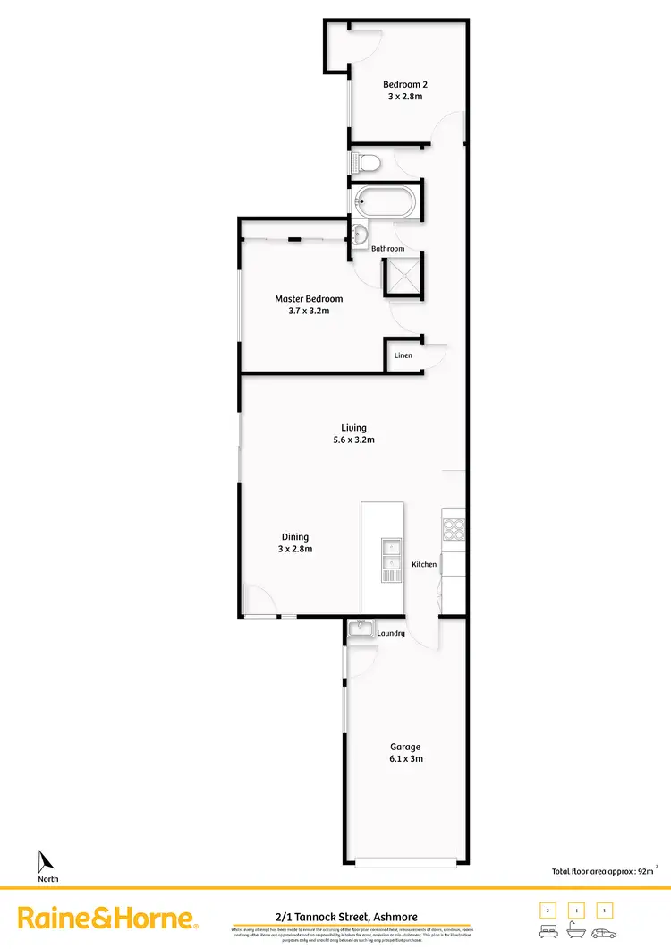 Floorplan of Homely house listing, 2/1 Tannock Street, Ashmore QLD 4214