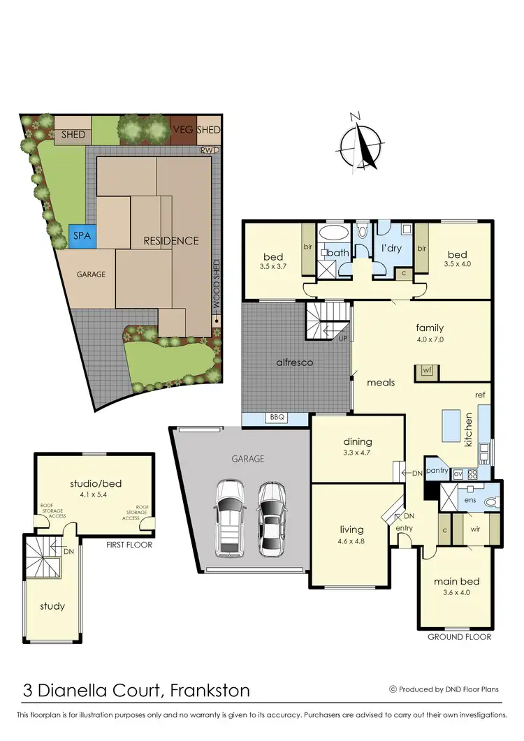 Floorplan of Homely house listing, 3 Dianella Court, Frankston VIC 3199