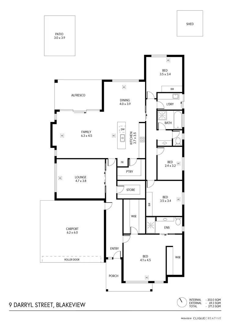 Floorplan of Homely house listing, 9 Darryl Street, Blakeview SA 5114