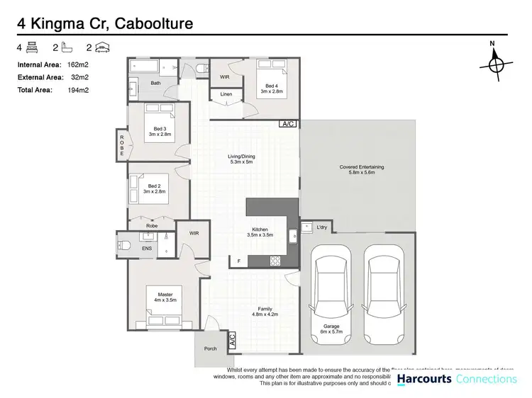 Floorplan of Homely house listing, 4 Kingma Crescent, Caboolture QLD 4510