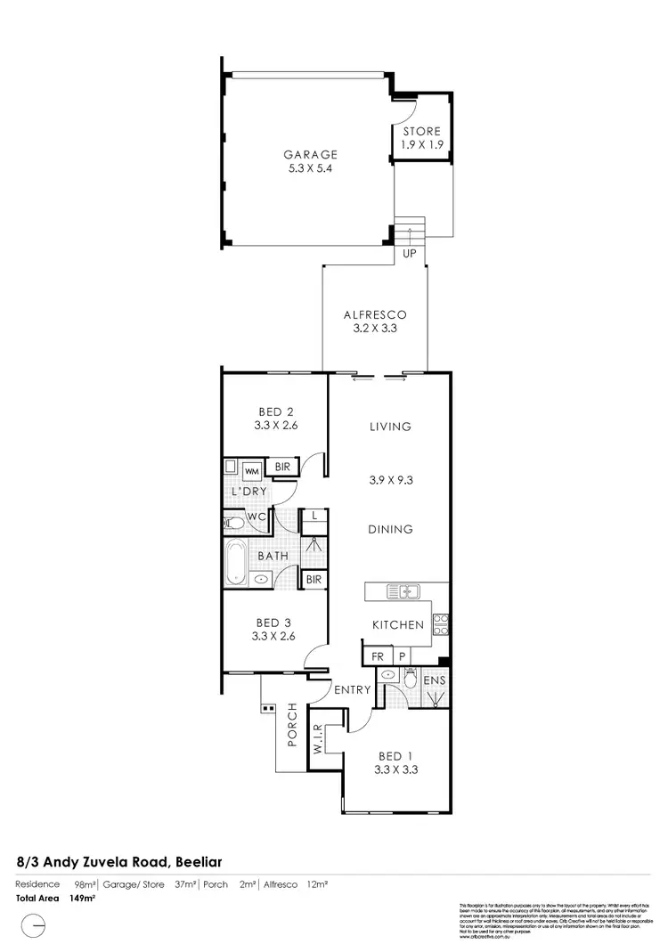 Floorplan of Homely house listing, 8/3 Andy Zuvela Road, Beeliar WA 6164