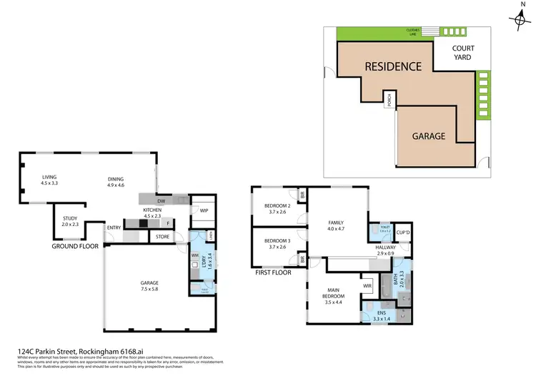 Floorplan of Homely townhouse listing, 124C Parkin Street, Rockingham WA 6168