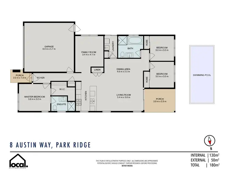 Floorplan of Homely house listing, 8 Austin Way, Park Ridge QLD 4125