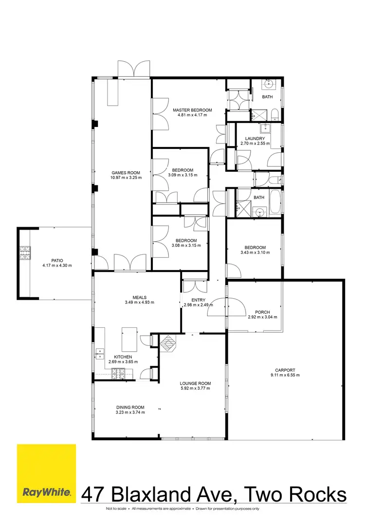Floorplan of Homely house listing, 47 Blaxland Avenue, Two Rocks WA 6037