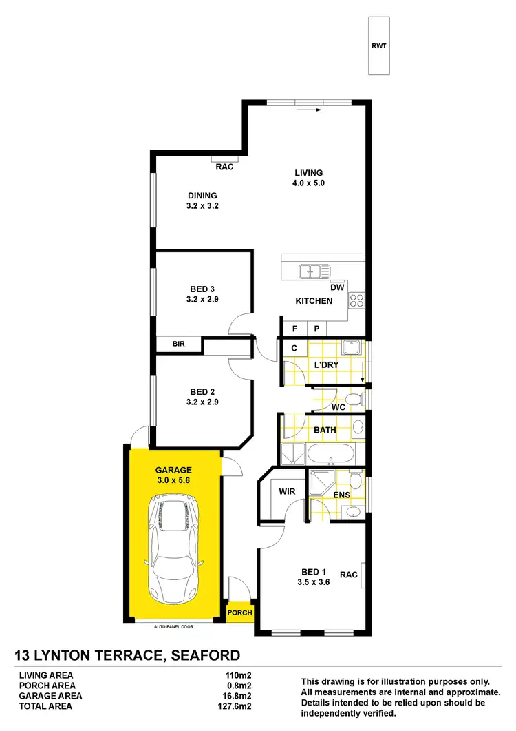 Floorplan of Homely house listing, 13 Lynton Terrace, Seaford SA 5169