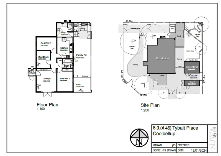 Floorplan of Homely house listing, 8 Tybalt Place, Coolbellup WA 6163