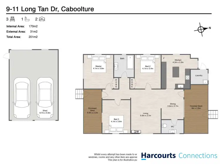 Floorplan of Homely house listing, 9-11 Long Tan Drive, Caboolture QLD 4510
