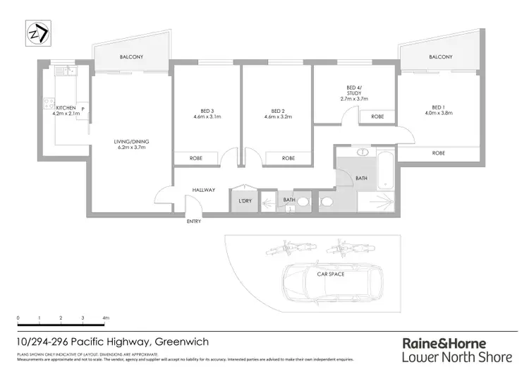 Floorplan of Homely apartment listing, 10/294-296 Pacific Highway, Greenwich NSW 2065