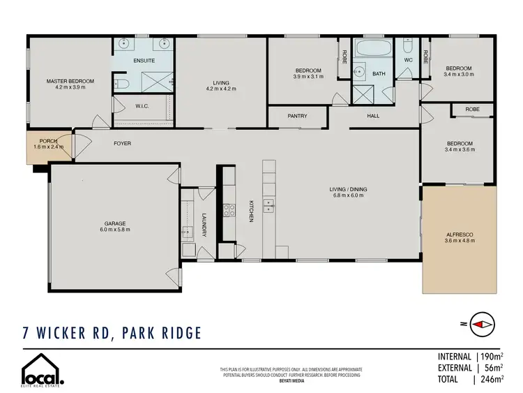 Floorplan of Homely house listing, 7 Wicker Road, Park Ridge QLD 4125