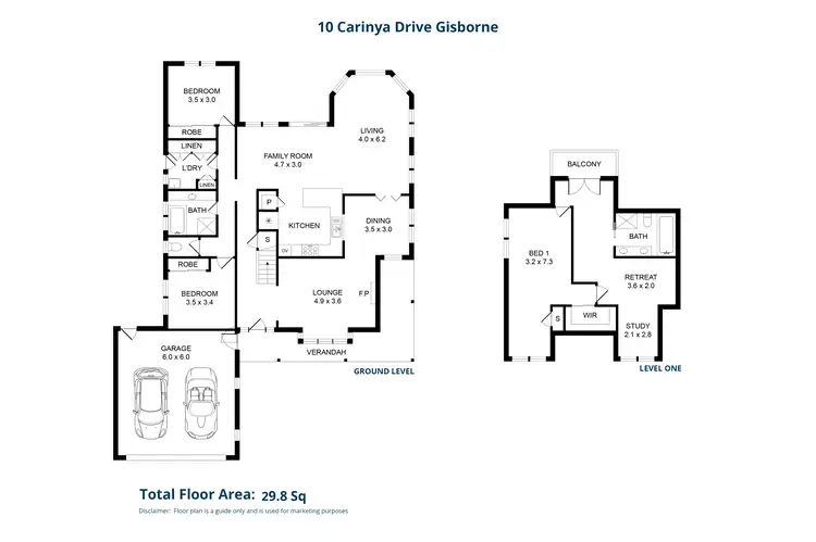 Floorplan of Homely house listing, 10 Carinya Drive, Gisborne VIC 3437