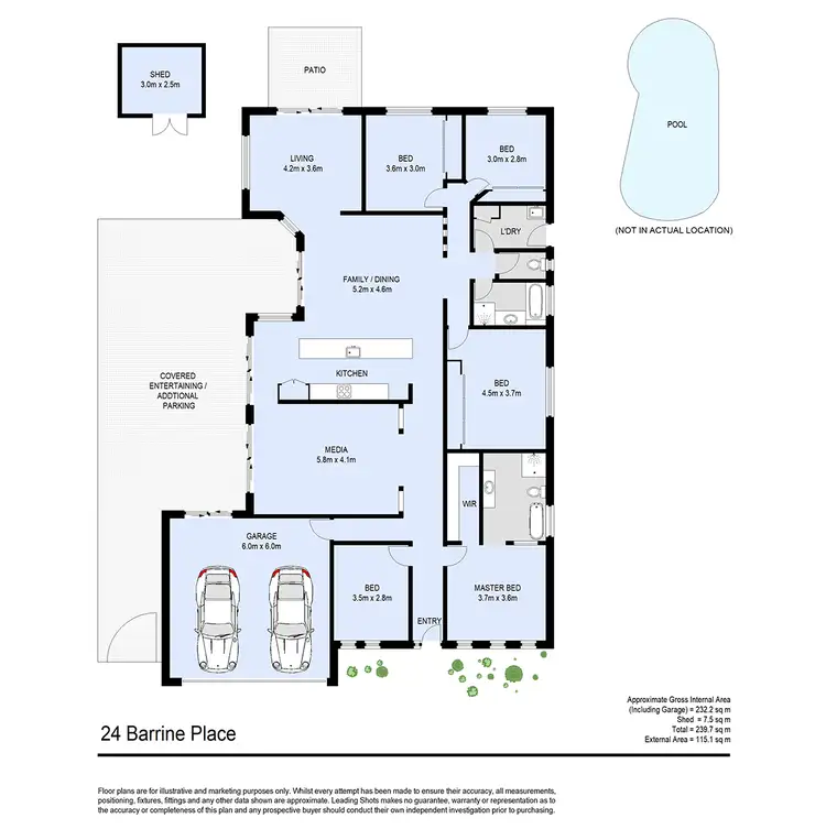 Floorplan of Homely house listing, 24 Barrine Place, Narangba QLD 4504