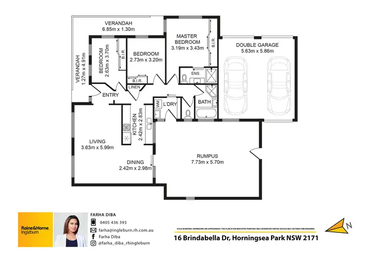 Floorplan of Homely house listing, 16 Brindabella Drive, Horningsea Park NSW 2171