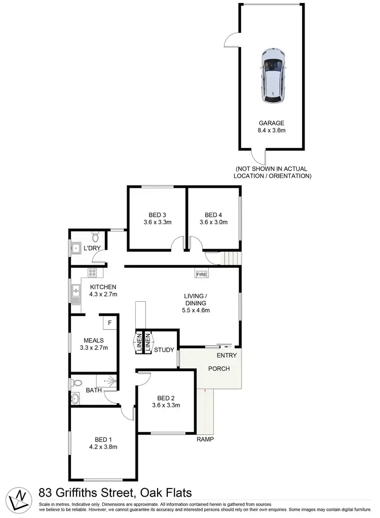 Floorplan of Homely house listing, 83 Griffiths Street, Oak Flats NSW 2529