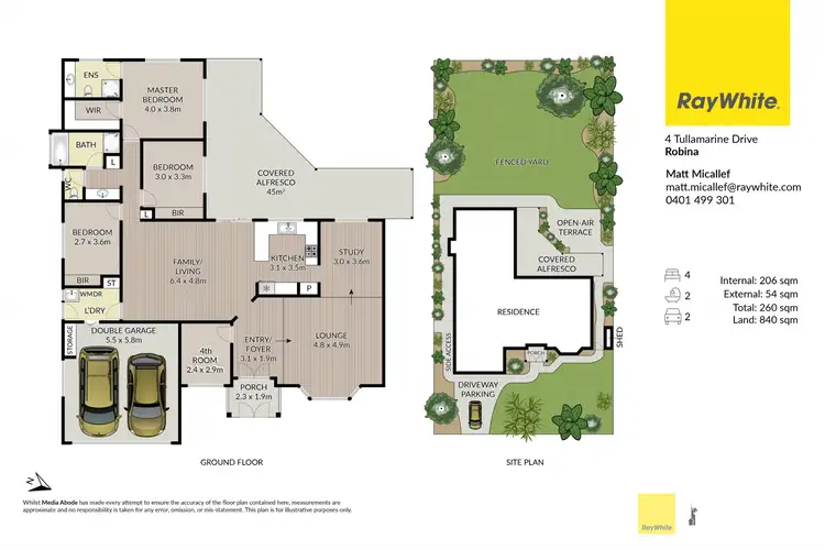 Floorplan of Homely house listing, 4 Tullamarine Drive, Robina QLD 4226