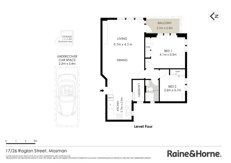Floorplan of Homely apartment listing, 17/26 Raglan Street, Mosman NSW 2088