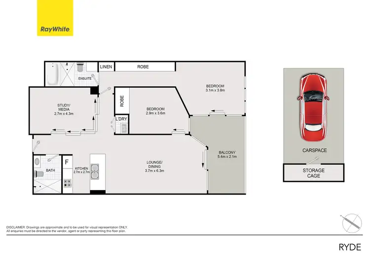 Floorplan of Homely apartment listing, 714D/5 Pope Street, Ryde NSW 2112