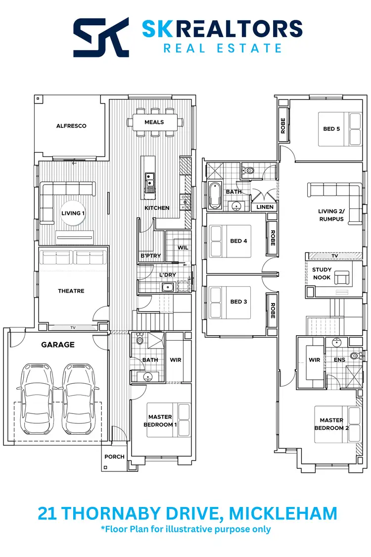 Floorplan of Homely house listing, 21 Thornaby Drive, Mickleham VIC 3064