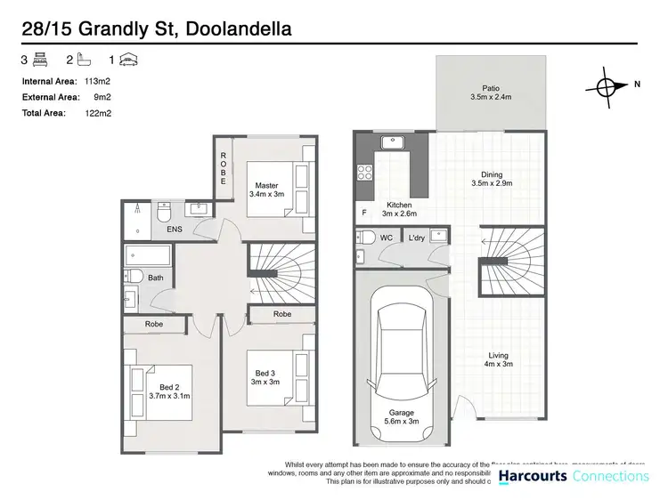 Floorplan of Homely townhouse listing, 28/15 Grandly Street, Doolandella QLD 4077
