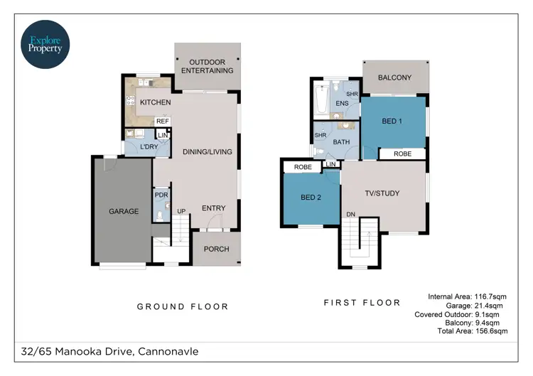 Floorplan of Homely townhouse listing, 32/65 Manooka Drive, Cannonvale QLD 4802