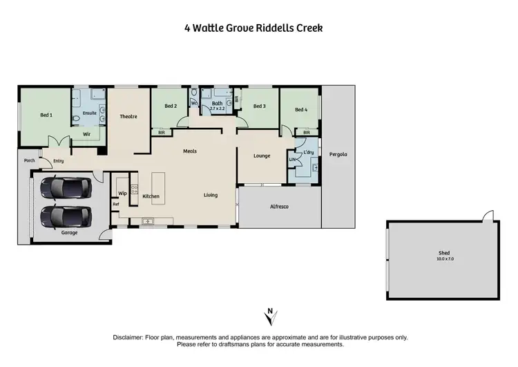 Floorplan of Homely house listing, 4 Wattle Grove, Riddells Creek VIC 3431
