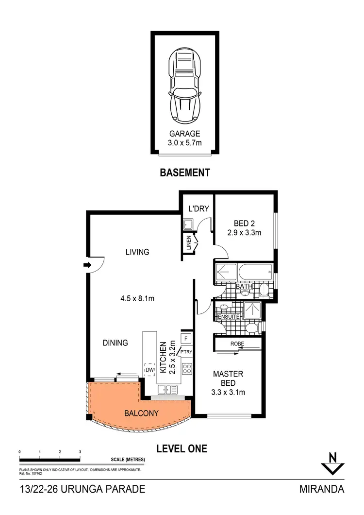 Floorplan of Homely apartment listing, 13/22-26 Urunga Parade, Miranda NSW 2228