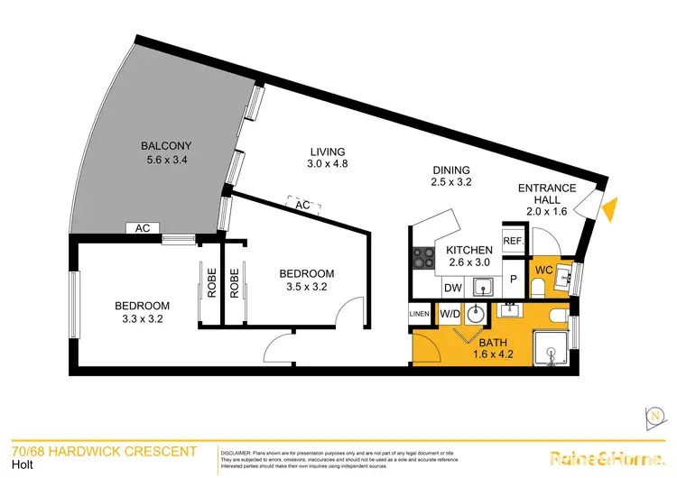 Floorplan of Homely apartment listing, 70/68 Hardwick Crescent, Holt ACT 2615