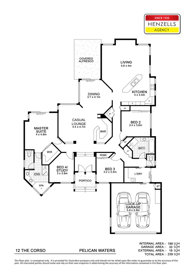 Floorplan of Homely house listing, 12 The Corso, Pelican Waters QLD 4551