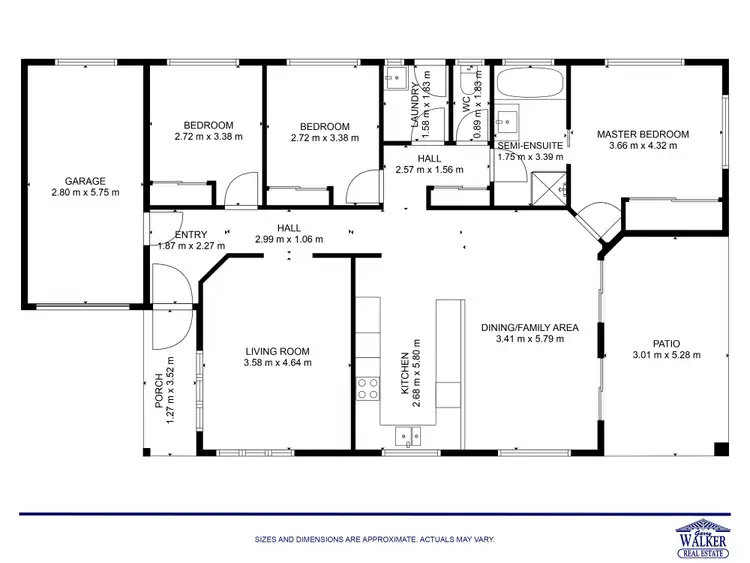 Floorplan of Homely house listing, 1/13 Windarra Street, Woree QLD 4868