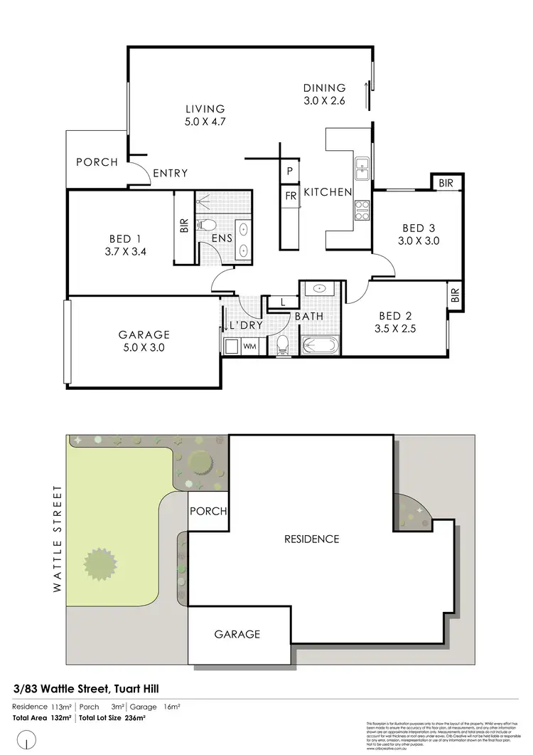 Floorplan of Homely villa listing, 3/83 Wattle Street, Tuart Hill WA 6060