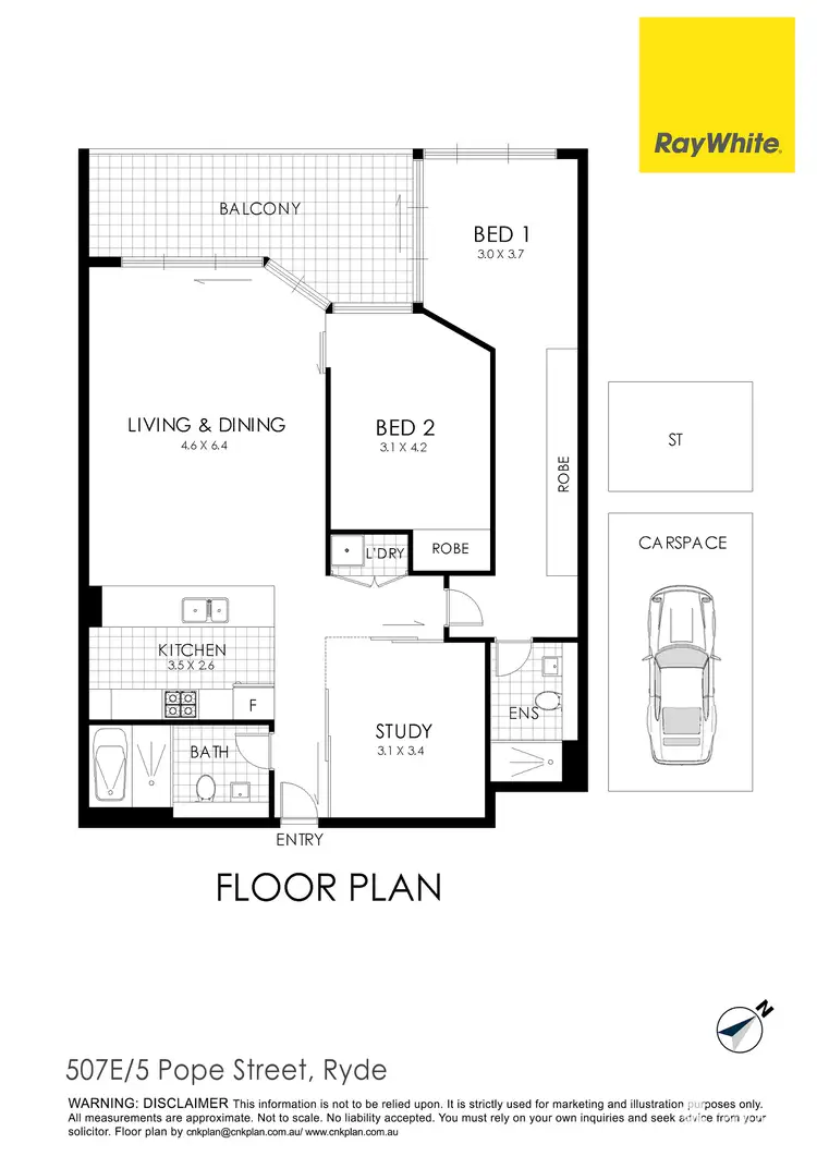 Floorplan of Homely apartment listing, 507E/5 Pope Street, Ryde NSW 2112