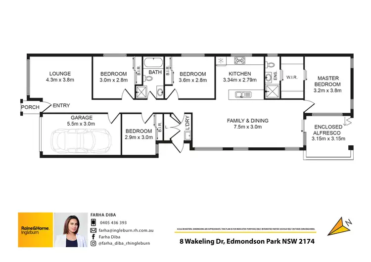 Floorplan of Homely house listing, 8 Wakeling Drive, Edmondson Park NSW 2174