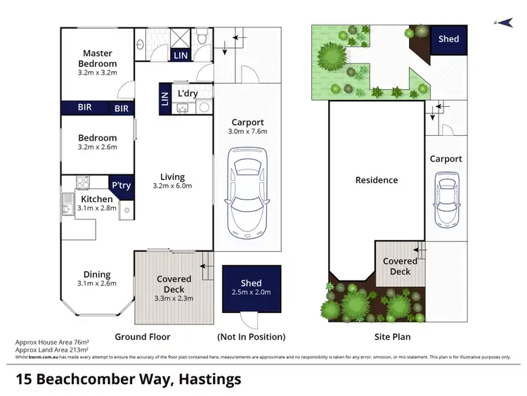 Floorplan of Homely retirement listing, 15 Beachcomber Way, Hastings VIC 3915