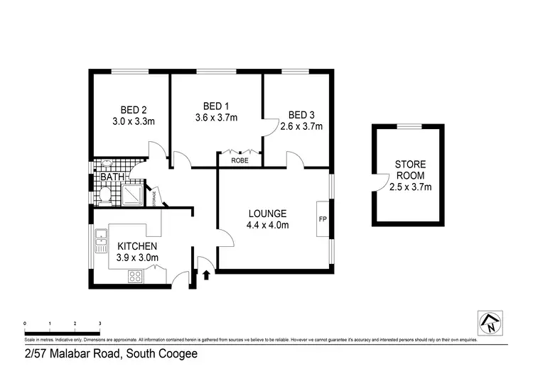 Floorplan of Homely apartment listing, 2/57 Malabar Road, South Coogee NSW 2034