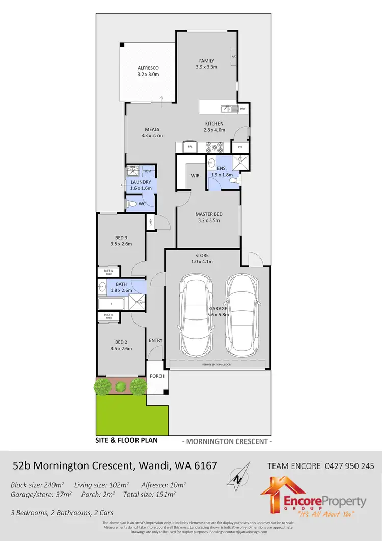 Floorplan of Homely house listing, 52B Mornington Crescent, Wandi WA 6167