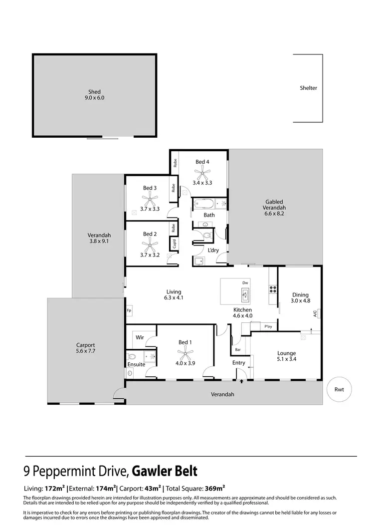 Floorplan of Homely house listing, 9 Peppermint Drive, Gawler Belt SA 5118