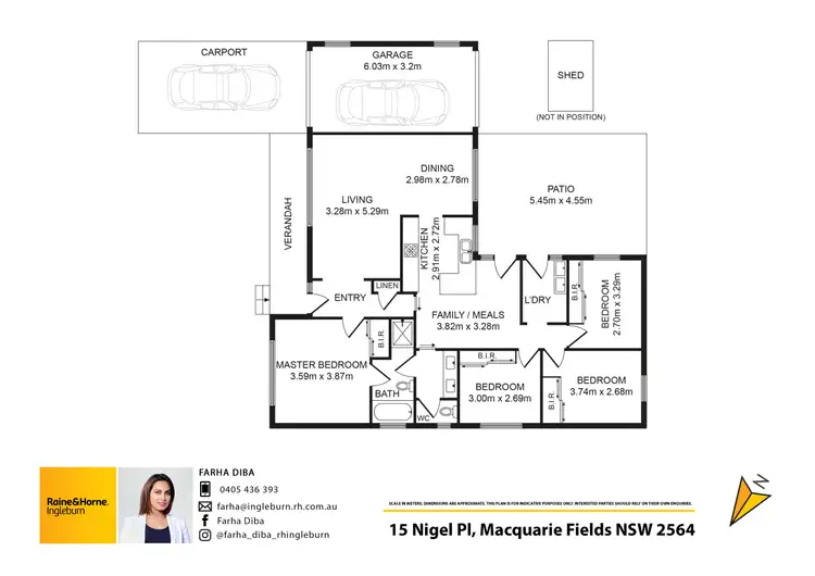 Floorplan of Homely house listing, 15 Nigel Place, Macquarie Fields NSW 2564