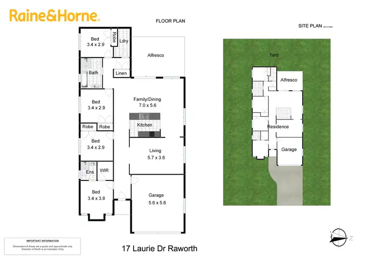 Floorplan of Homely house listing, 17 Laurie Drive, Raworth NSW 2321