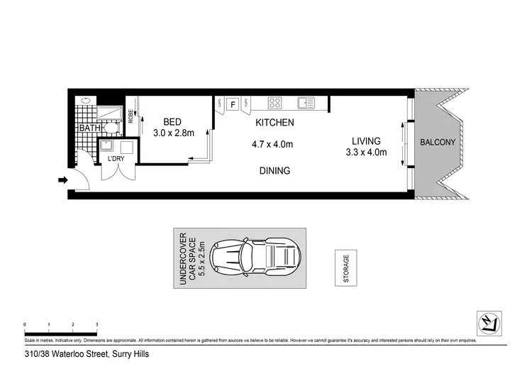 Floorplan of Homely apartment listing, 310/38-50 Waterloo Street, Surry Hills NSW 2010