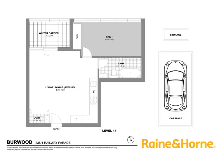 Floorplan of Homely apartment listing, 238/1 Railway Parade, Burwood NSW 2134