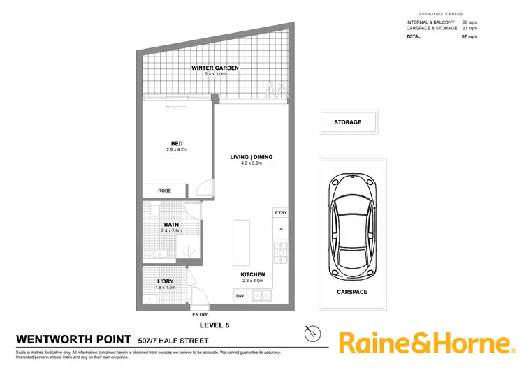 Floorplan of Homely apartment listing, 507/7 Half St, Wentworth Point NSW 2127