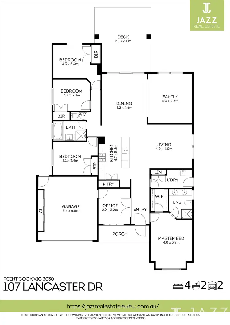 Floorplan of Homely house listing, 107 Lancaster Drive, Point Cook VIC 3030