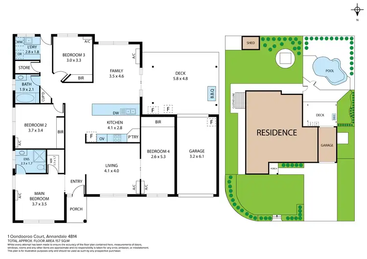 Floorplan of Homely house listing, 1 Oondooroo Court, Annandale QLD 4814