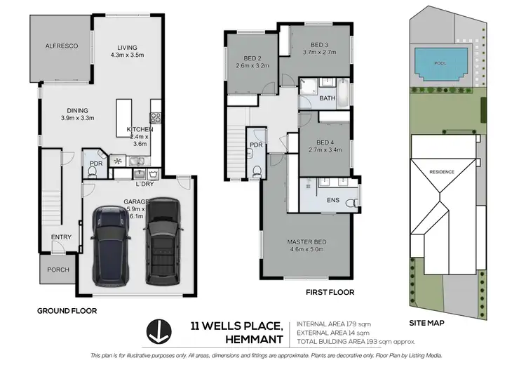 Floorplan of Homely house listing, 11 Wells Place, Hemmant QLD 4174