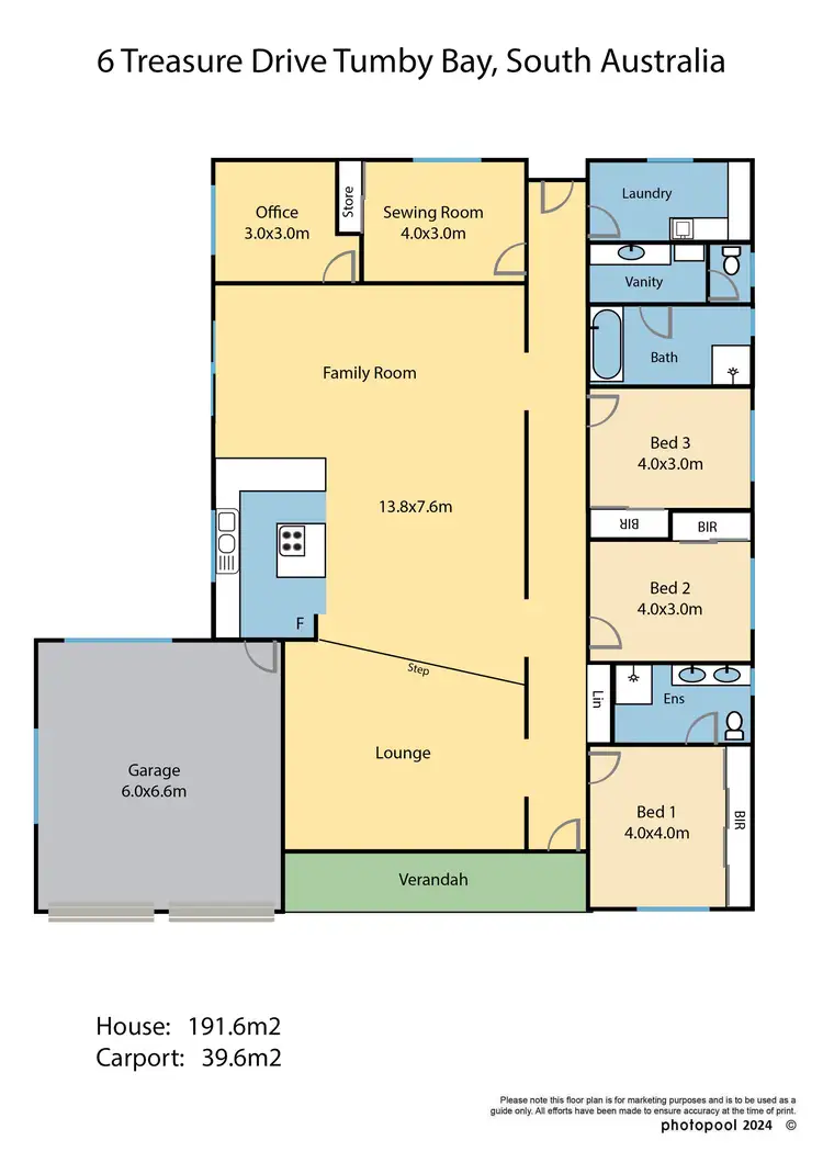 Floorplan of Homely house listing, 6 Treasure Crescent, Tumby Bay SA 5605