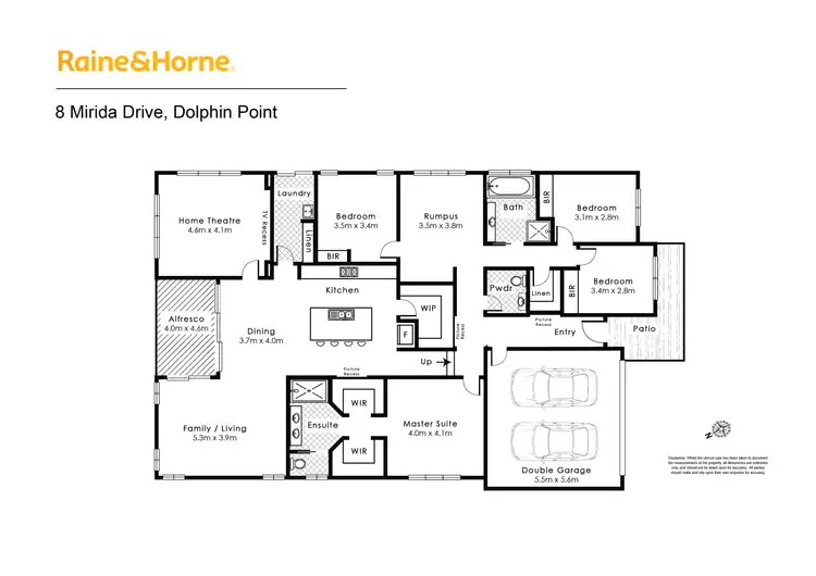 Floorplan of Homely house listing, 8 Mirida Drive, Dolphin Point NSW 2539