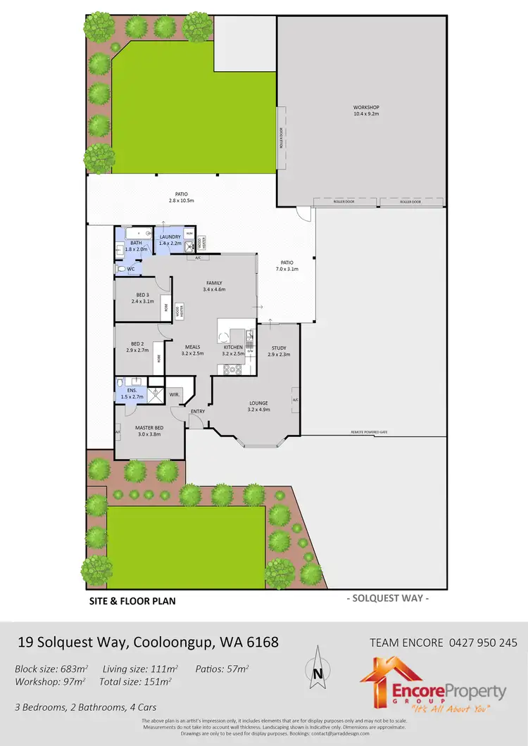 Floorplan of Homely house listing, 19 Solquest Way, Cooloongup WA 6168