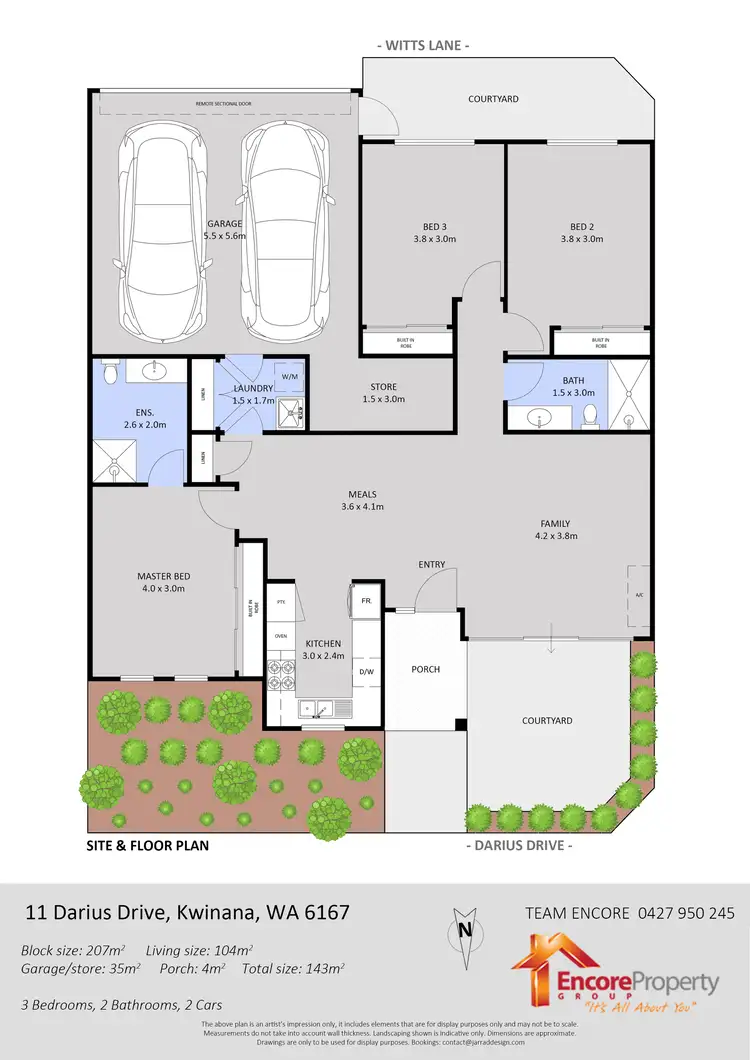 Floorplan of Homely house listing, 11 Darius Drive, Kwinana Town Centre WA 6167
