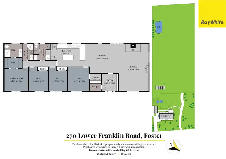 Floorplan of Homely house listing, 270 Lower Franklin Rd, Foster VIC 3960