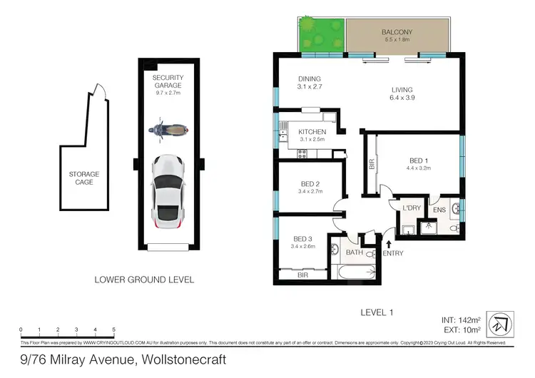 Floorplan of Homely apartment listing, 9/76 Milray Avenue, Wollstonecraft NSW 2065