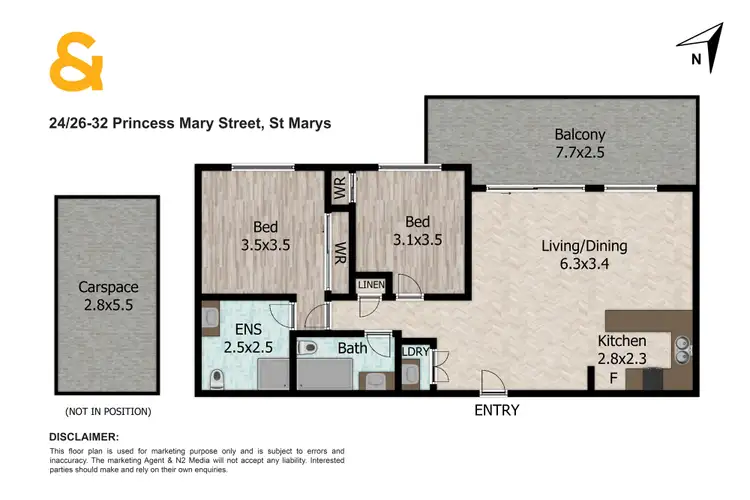 Floorplan of Homely apartment listing, 24/26-32 Princess Mary Street, St Marys NSW 2760